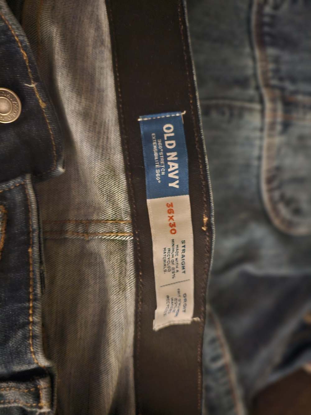 Old Navy Women's Straight Leg Jeans in Dark Blue Wash